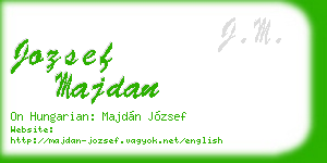 jozsef majdan business card