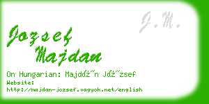 jozsef majdan business card